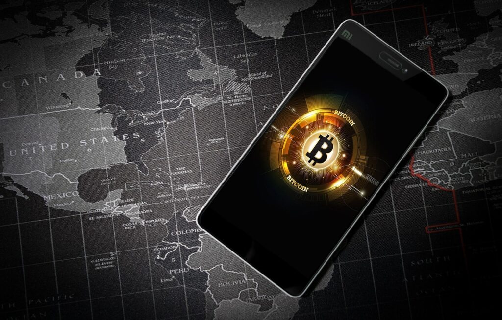 ビットコイン スマホ 世界地図