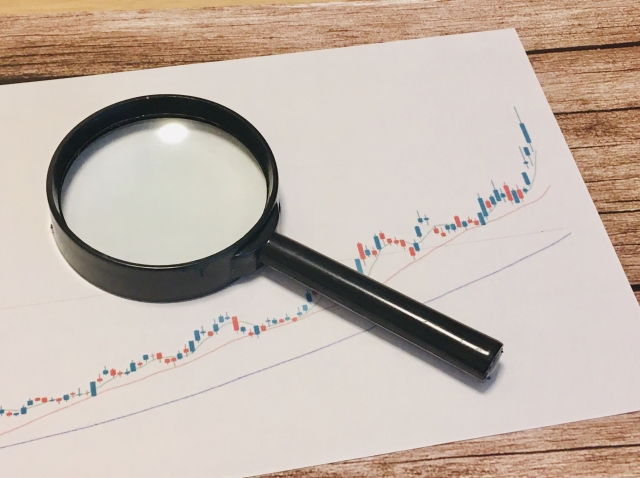 株価チャート　虫めがね