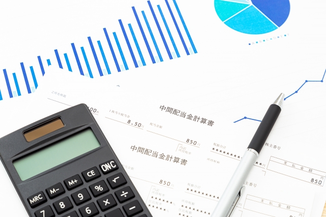 配当金計算書 電卓 グラフ